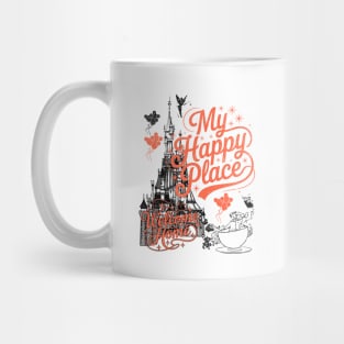 My Happy Place Welcome Home Castle Vintage Retro Design Mug